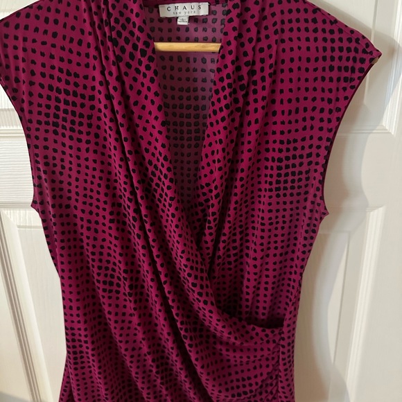 Chaus New York Sleeveless Draped Blouse - Picture 1 of 5